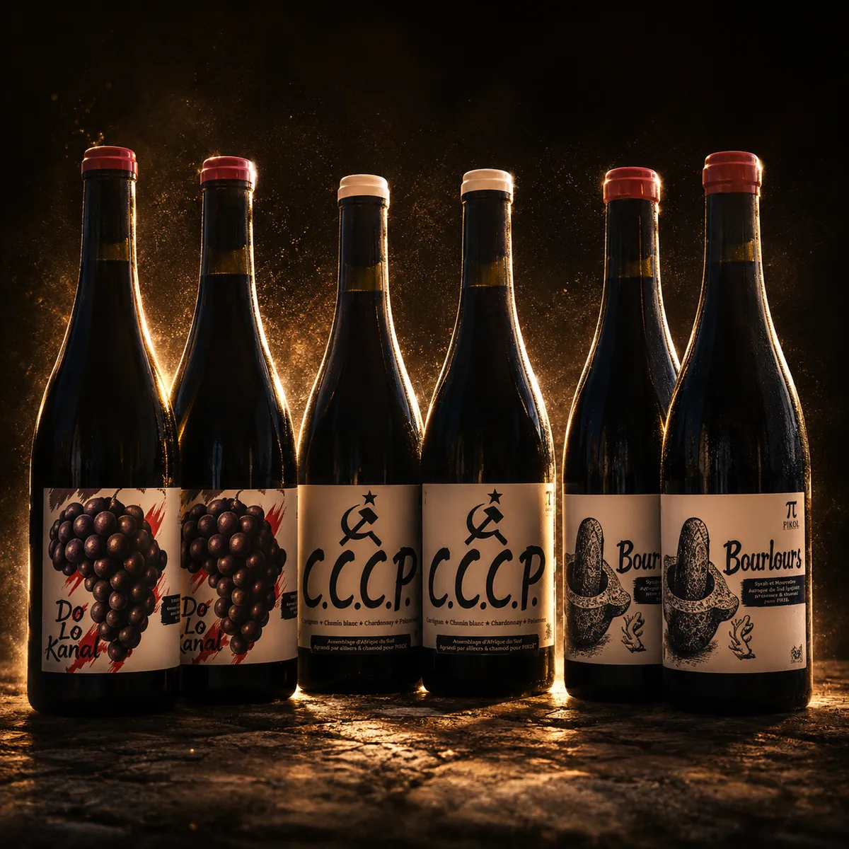 Pack Découverte πKOL — carton de 6 bouteilles (2 Dolokanal, 2 C.C.C.P., 2 Bourlours) labelisé πKOL